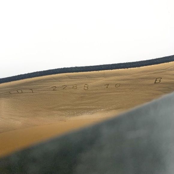 Gucci Interlocking GG Logo Heels 10 Black Suede Shoes Slip On Block Heel Pumps - Picture 10 of 10